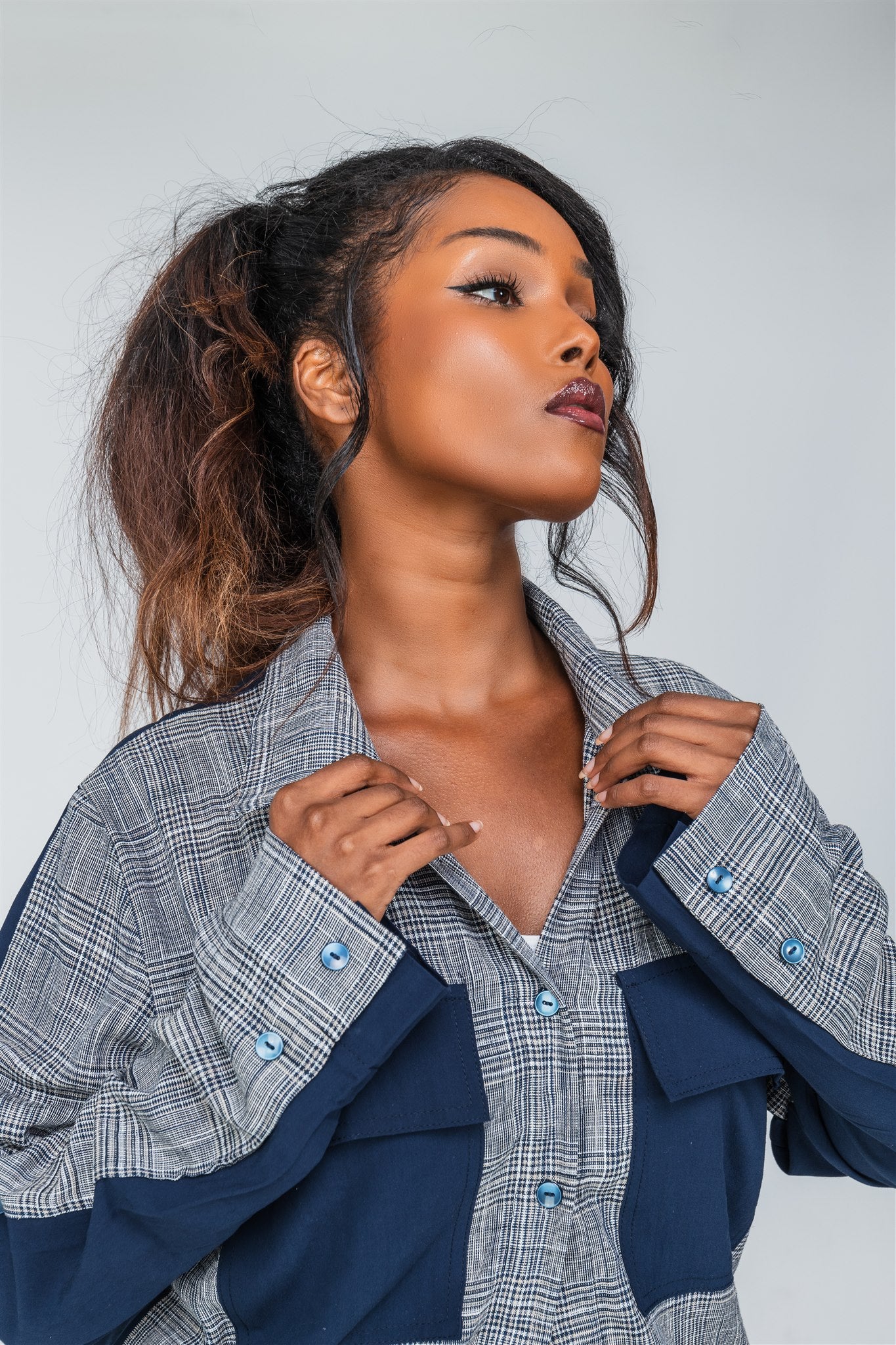 Oversized Colour Block Blouse