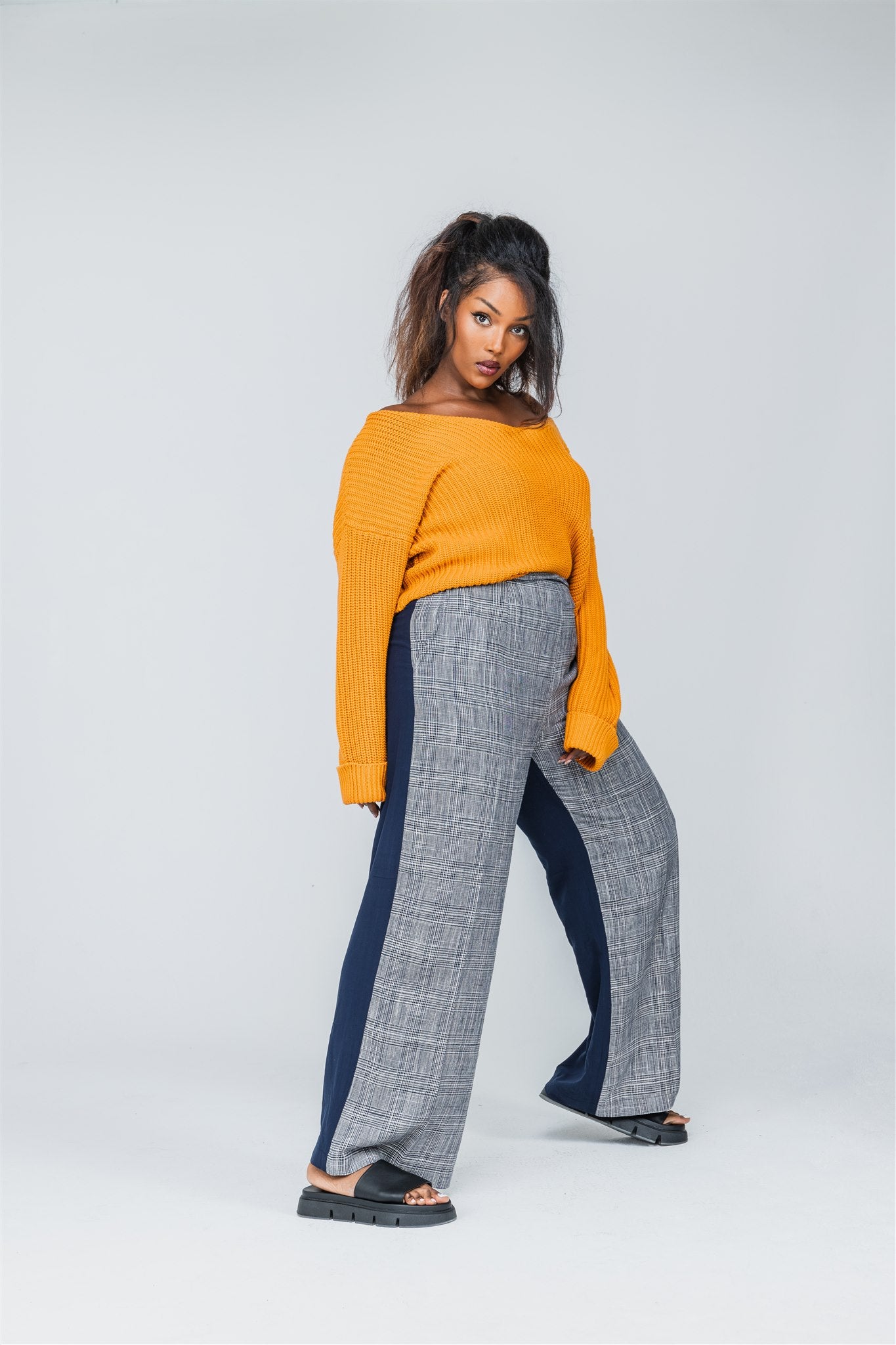 Oversized Colour Blocked Pants