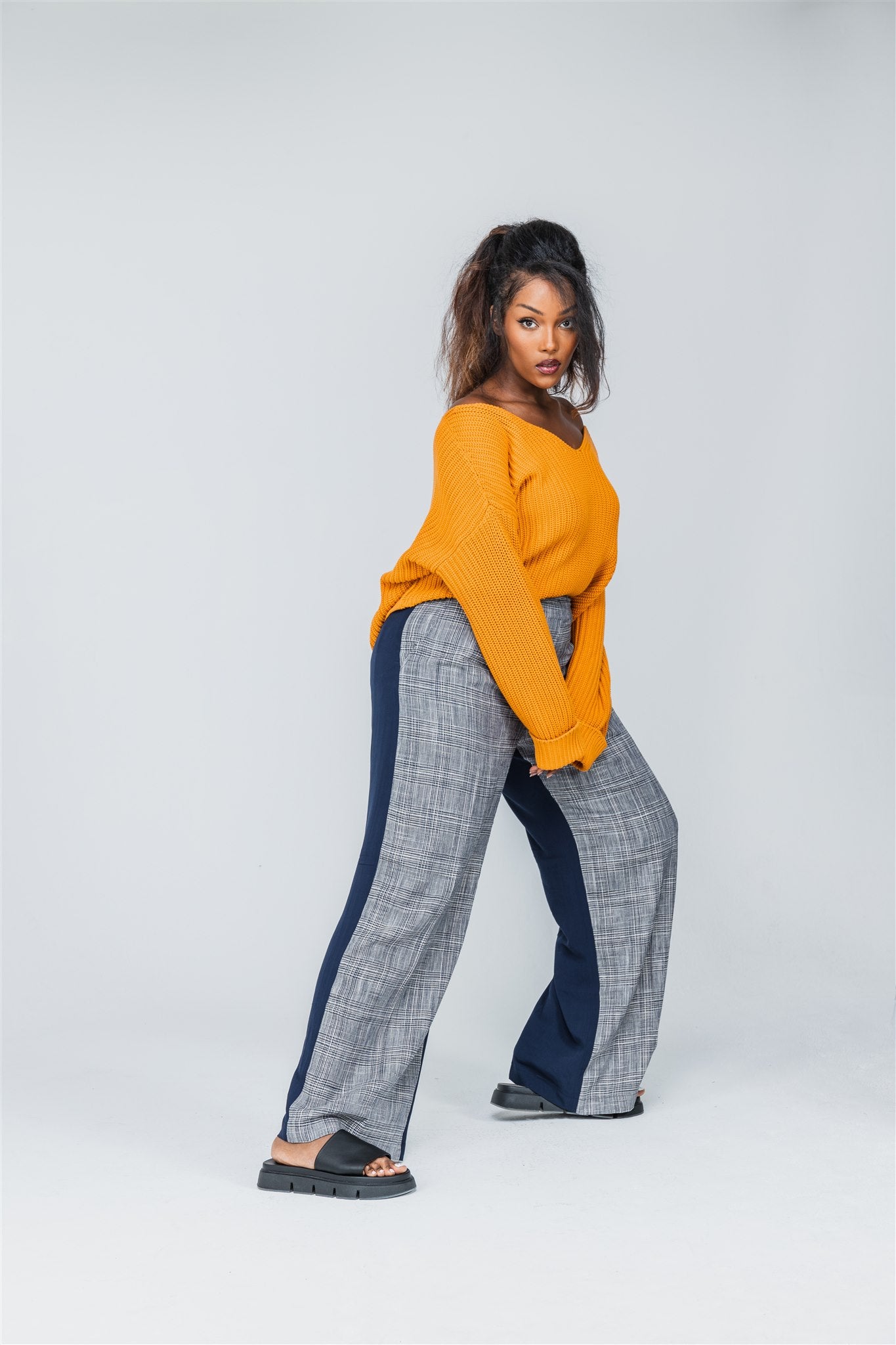 Oversized Colour Blocked Pants