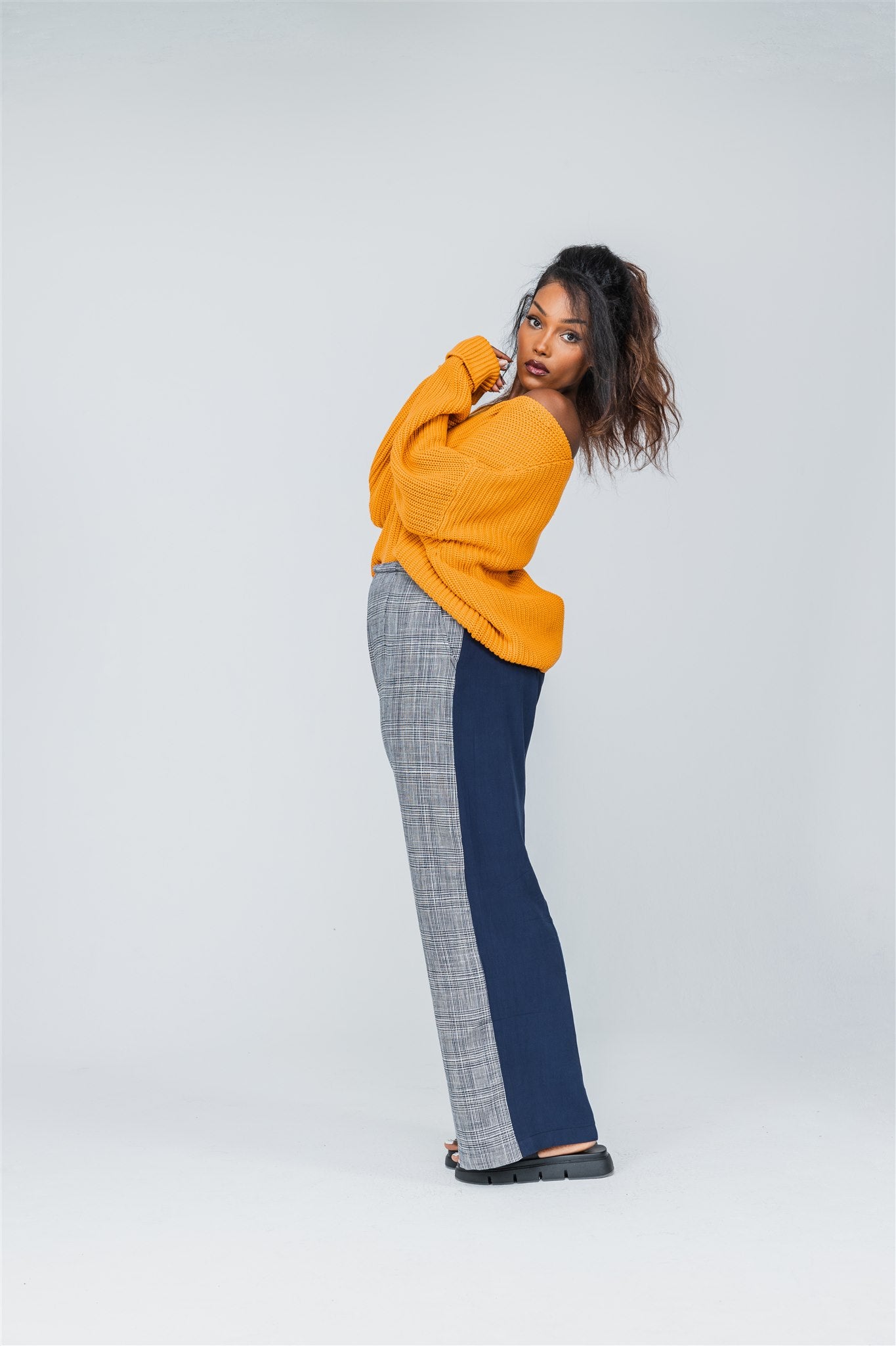 Oversized Colour Blocked Pants